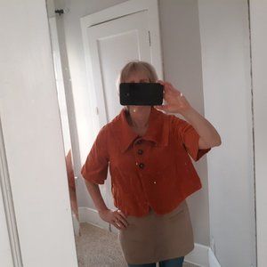 Corduroy swing jacket